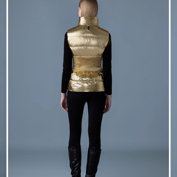 NWOT Mackage Metallic Gold Puffer Vest size L - Picture 5 of 7